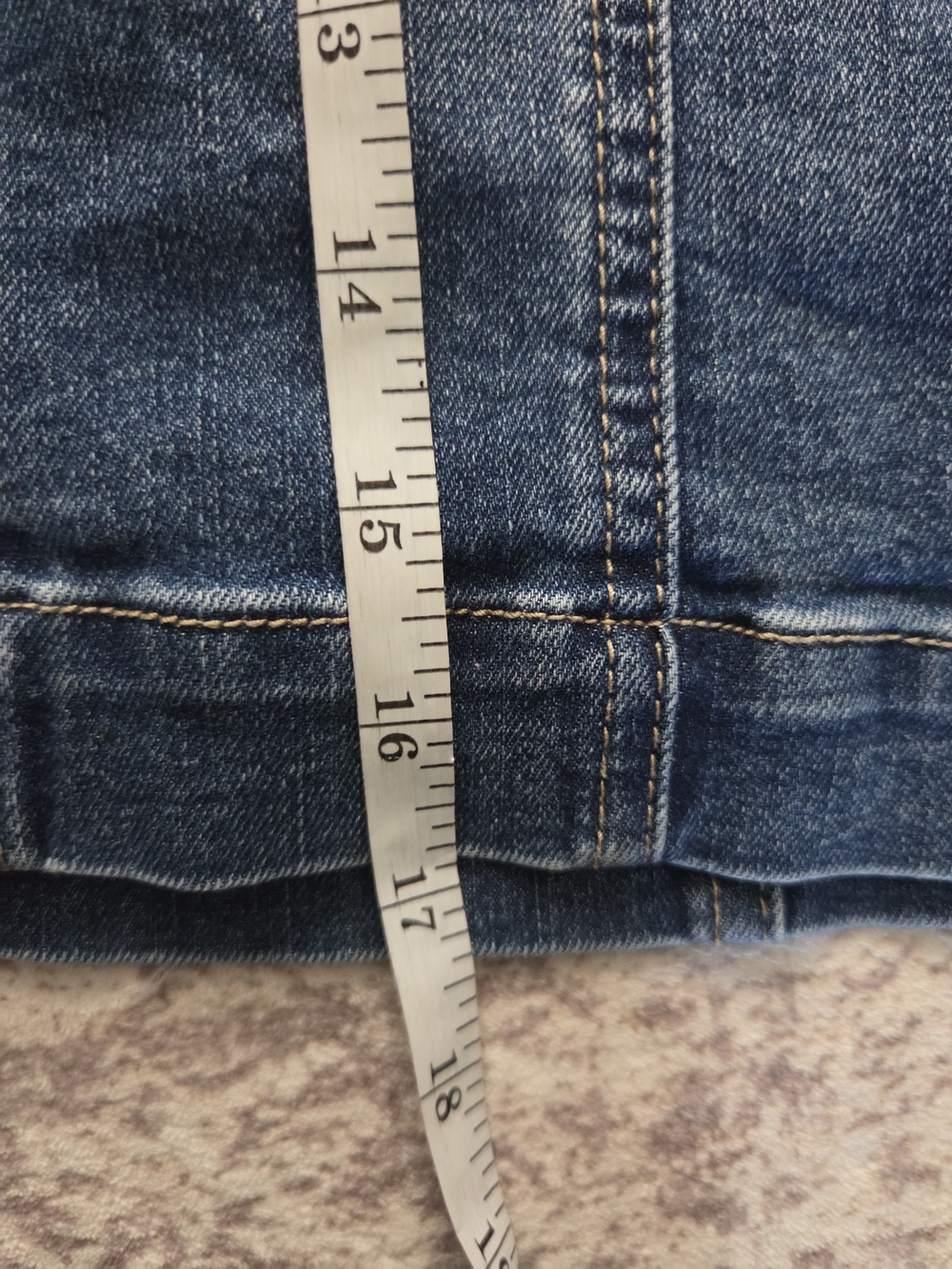 Tinseltown Dark Blue Denim Button-Front Mini Skirt with Ring Belt - Picture 9 of 9